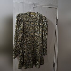RAHI Sequin Long Sleeve Dress Size Small